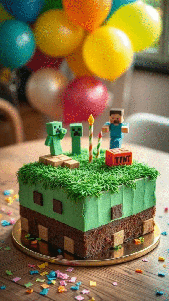 Minecraft cake designs